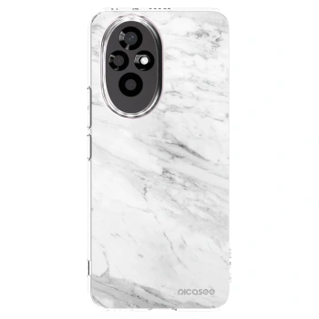 Picasee silikonowe przeźroczyste etui na Honor 200 5G - White marble