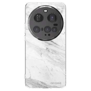 Picasee silikonowe przeźroczyste etui na Xiaomi 15 Ultra - White marble