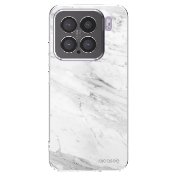 Picasee silikonowe przeźroczyste etui na Xiaomi 15 - White marble