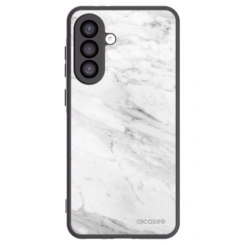 Picasee silikonowe czarne etui na Samsung Galaxy A26 5G A266B - White marble