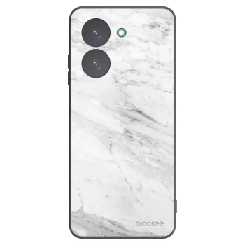 Picasee silikonowe czarne etui na Xiaomi Redmi A5 - White marble