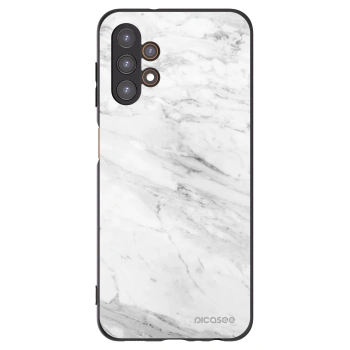 Picasee silikonowe czarne etui na Samsung Galaxy A13 5G - White marble