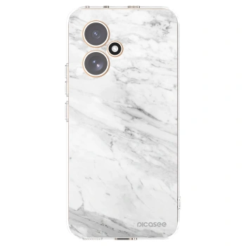 Picasee silikonowe przeźroczyste etui na Honor 400 5G - White marble