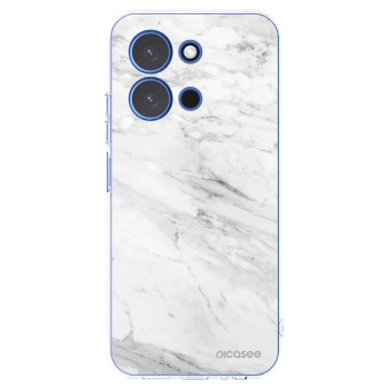 Picasee silikonowe przeźroczyste etui na Xiaomi Redmi 15C 4G - White marble