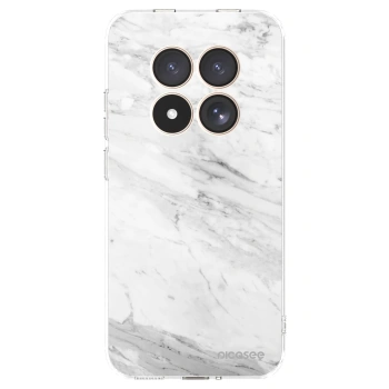 Picasee silikonowe przeźroczyste etui na Xiaomi Redmi Note 15 Pro 4G - White marble