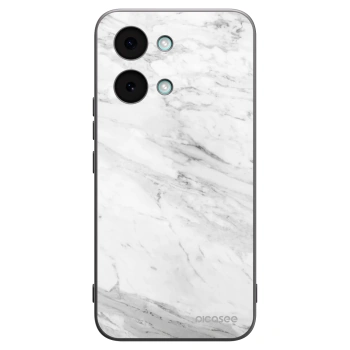 Picasee silikonowe czarne etui na Xiaomi Poco X8 Pro Max - White marble