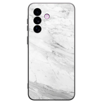 Picasee silikonowe czarne etui na Samsung Galaxy A57 5G - White marble