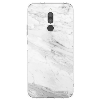 Picasee silikonowe przeźroczyste etui na Xiaomi Redmi 8 - White marble