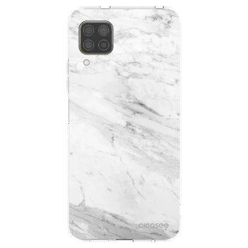 Picasee silikonowe przeźroczyste etui na Huawei P40 Lite - White marble