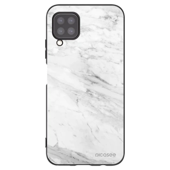Picasee silikonowe czarne etui na Huawei P40 Lite - White marble