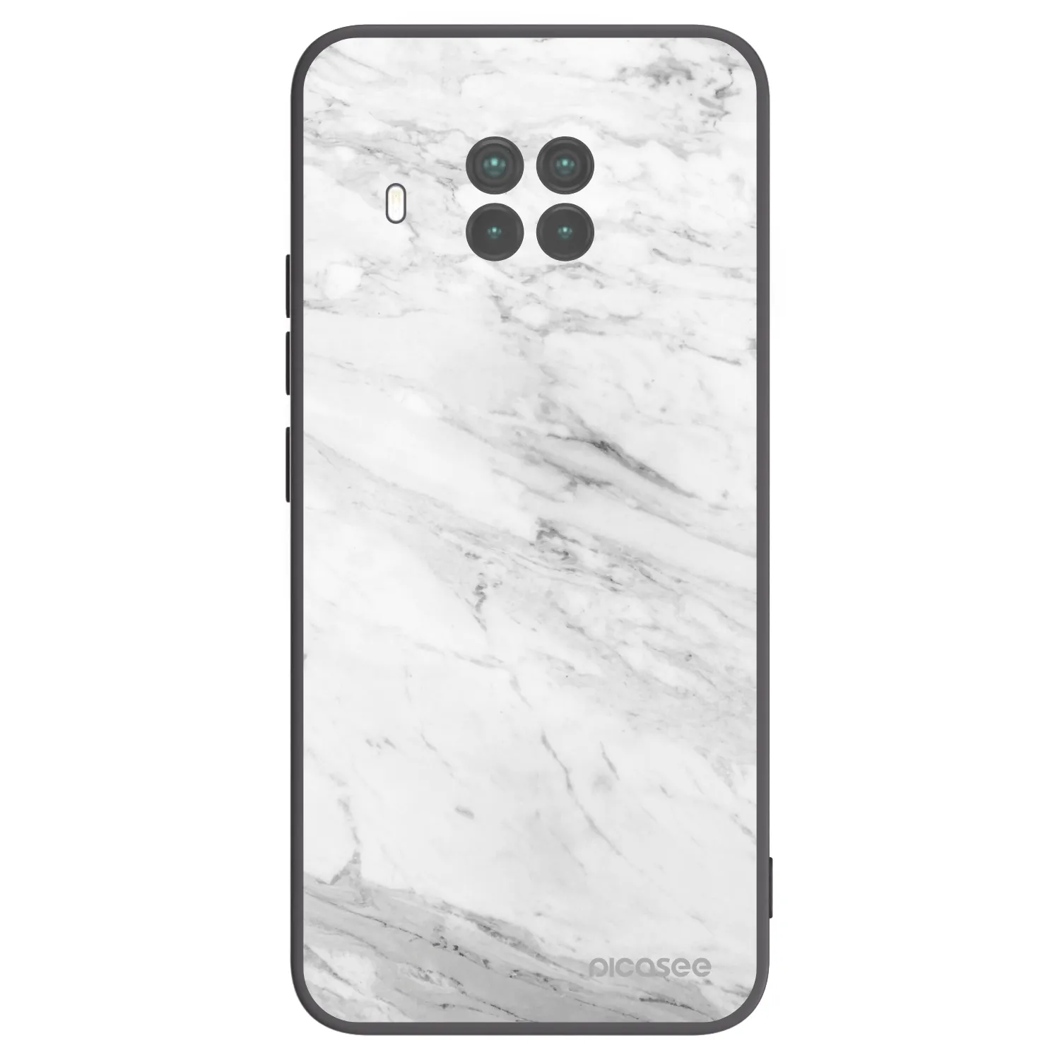 Picasee silikonowe czarne etui na Xiaomi Mi 10T Lite - White marble