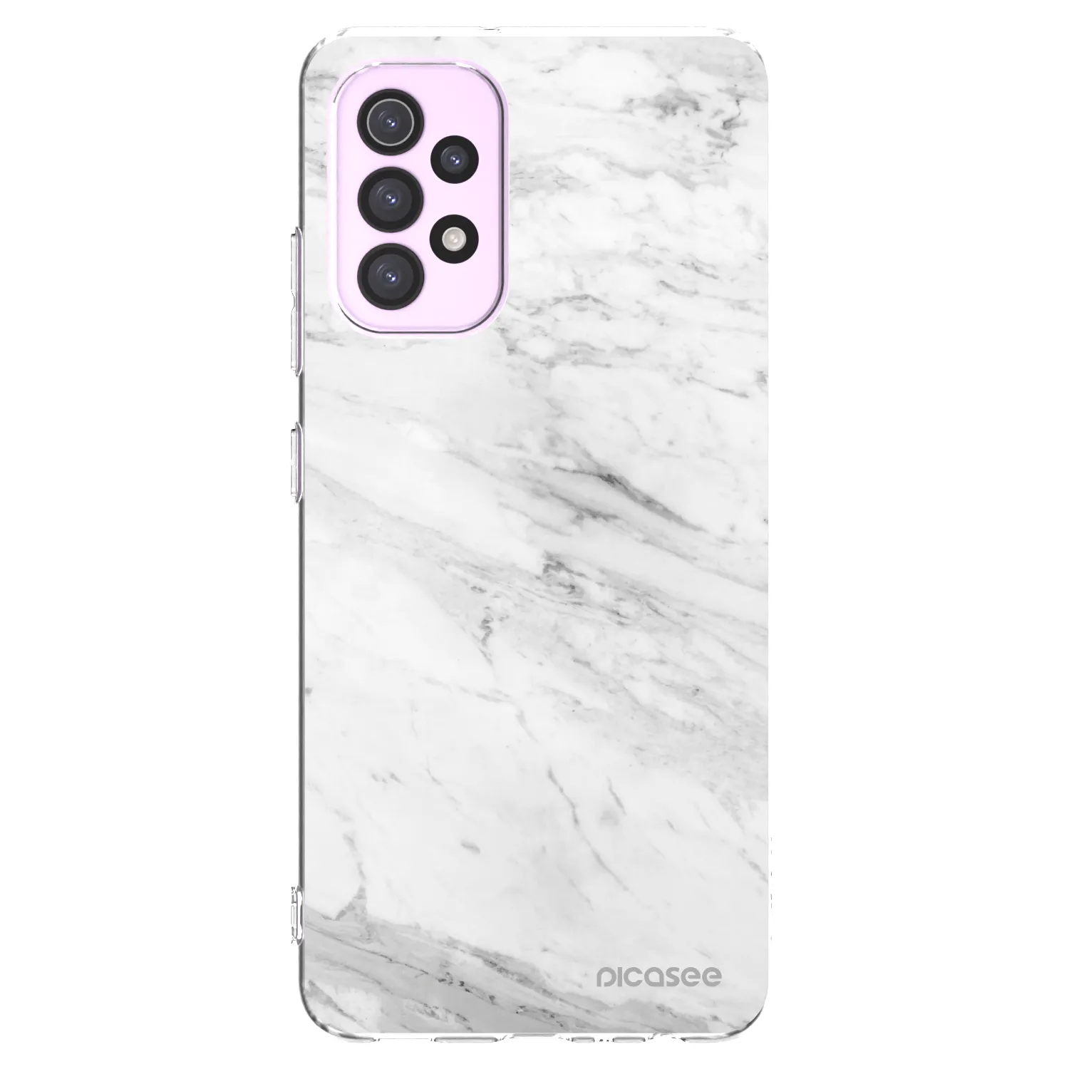 Picasee silikonowe przeźroczyste etui na Samsung Galaxy A32 5G A326B - White marble