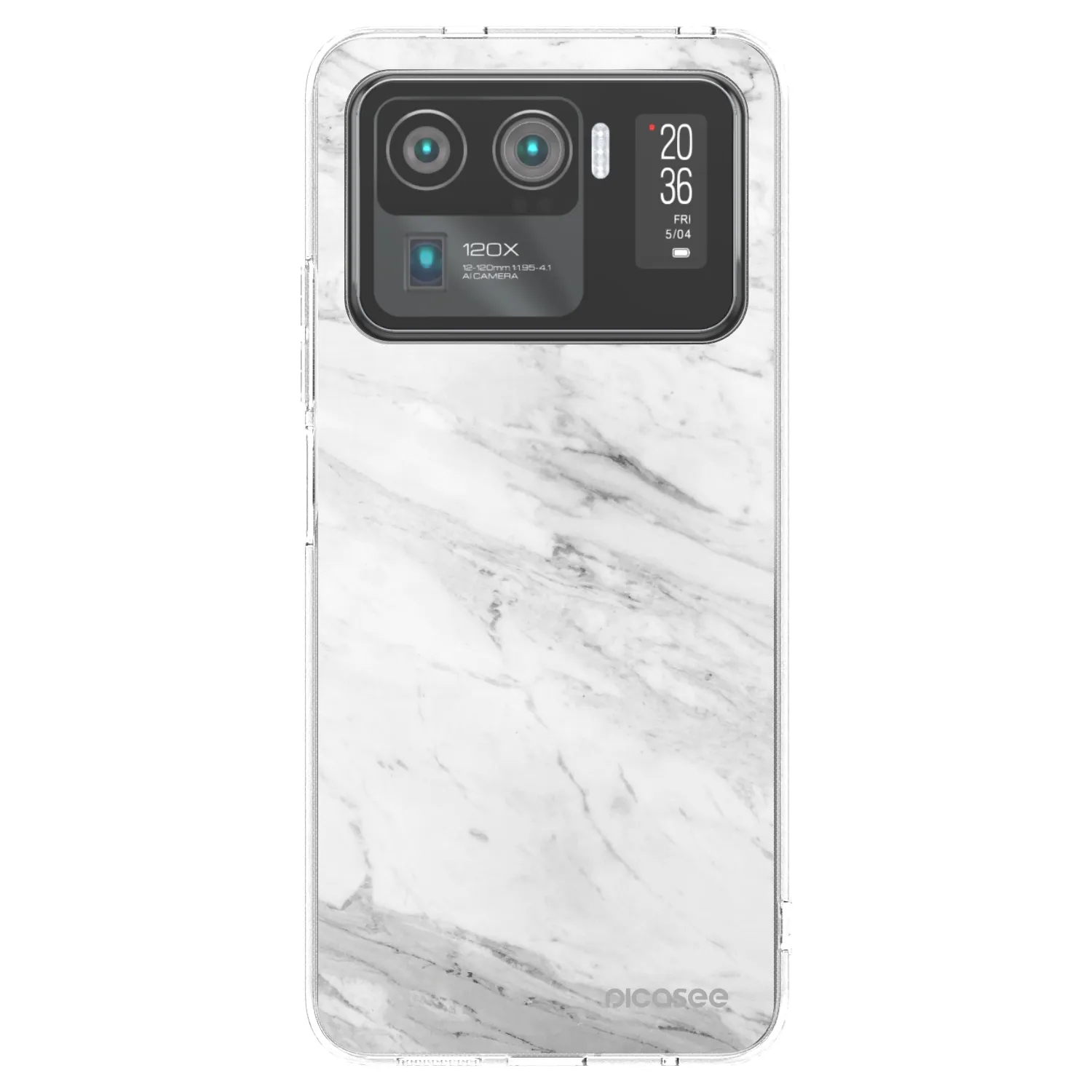 Picasee silikonowe przeźroczyste etui na Xiaomi Mi 11 Ultra - White marble
