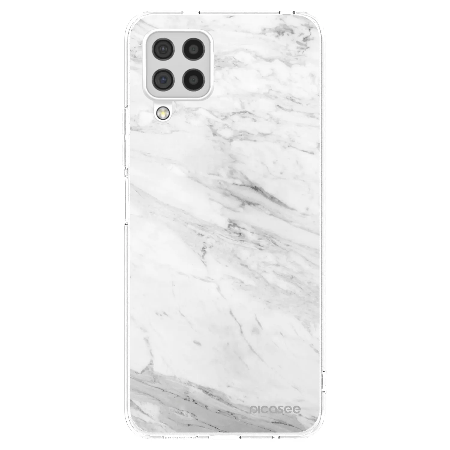 Picasee silikonowe przeźroczyste etui na Samsung Galaxy A22 A225F 4G - White marble