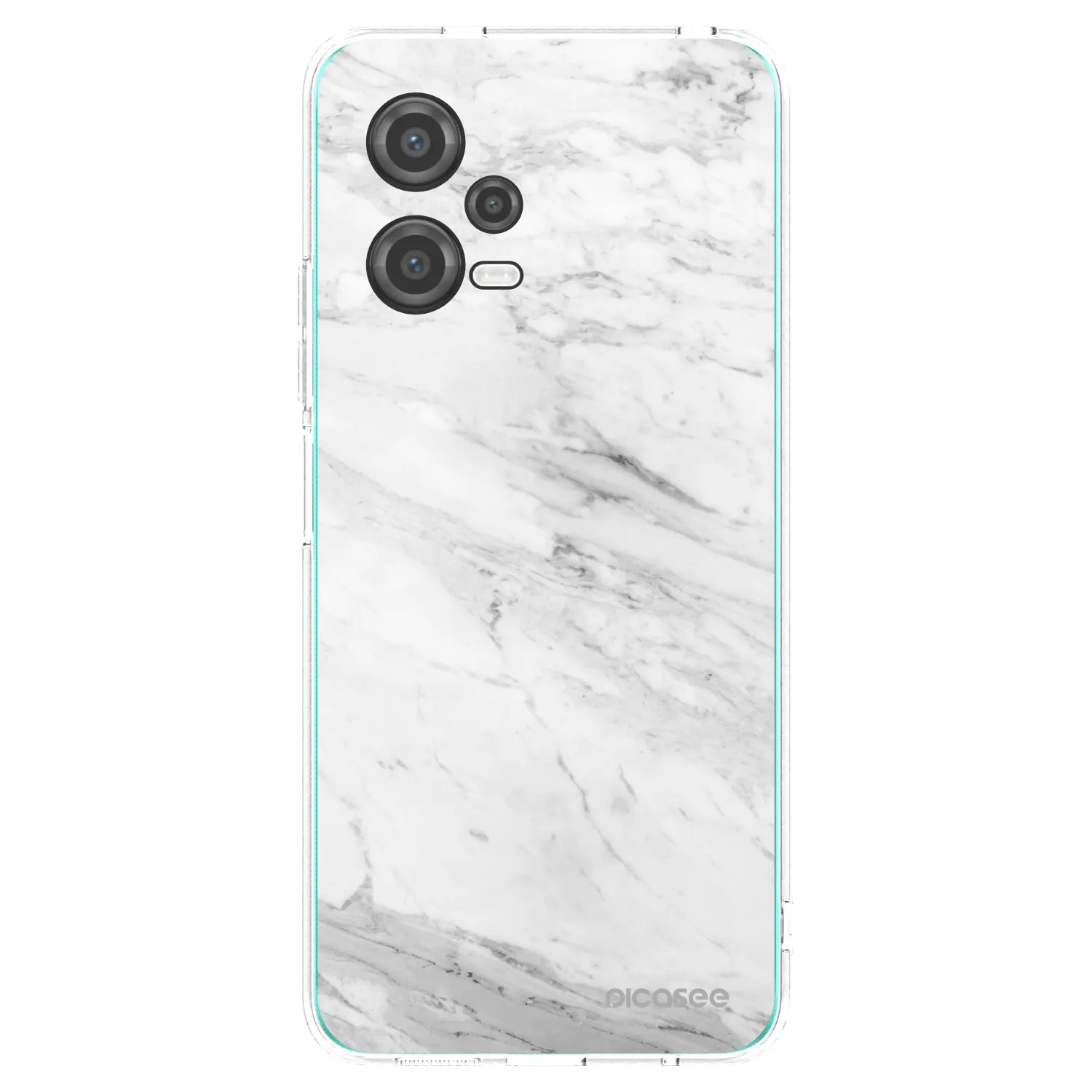 Picasee silikonowe przeźroczyste etui na Xiaomi Poco X5 - White marble