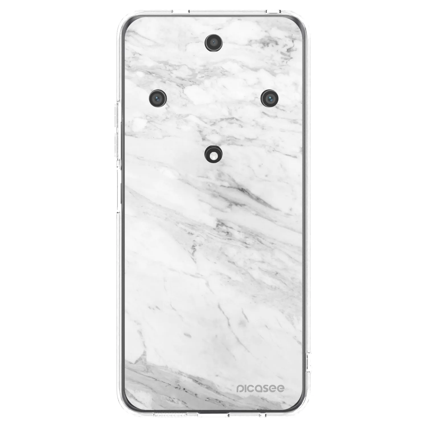 Picasee silikonowe przeźroczyste etui na Honor Magic5 Lite 5G - White marble