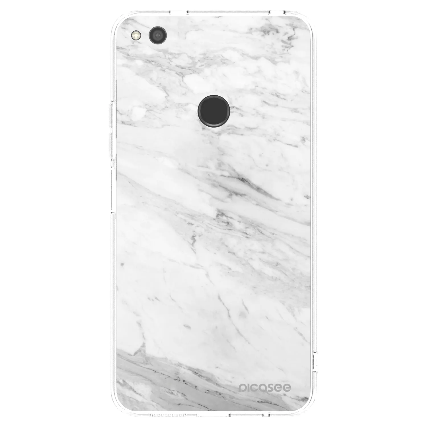 Picasee silikonowe przeźroczyste etui na Huawei P9 Lite 2017 - White marble