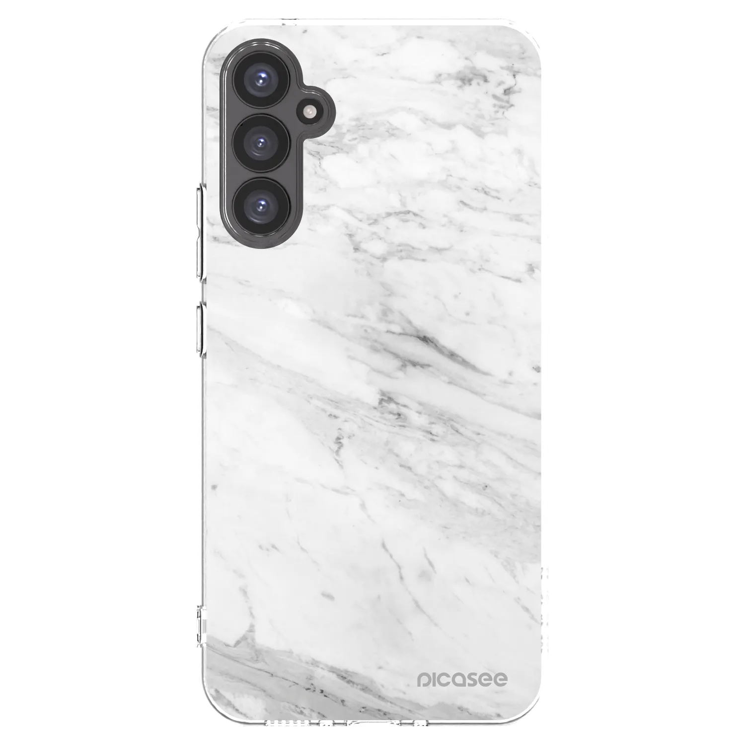 Picasee silikonowe przeźroczyste etui na Samsung Galaxy A34 5G A346B - White marble