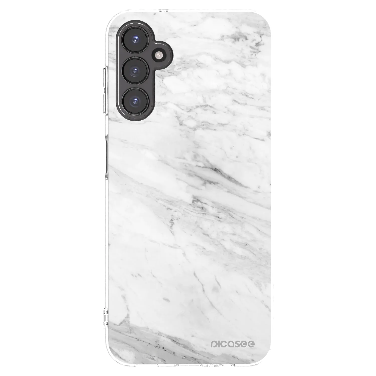 Picasee silikonowe przeźroczyste etui na Samsung Galaxy A14 4G A145R - White marble