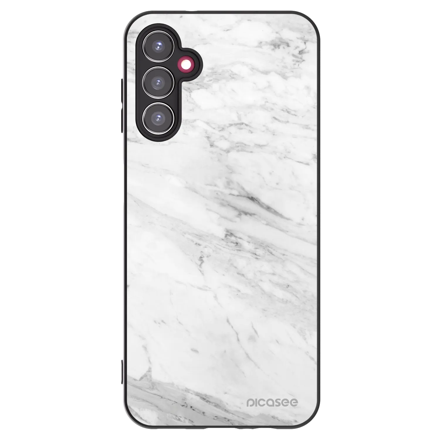 Picasee silikonowe czarne etui na Samsung Galaxy A14 5G A146P - White marble