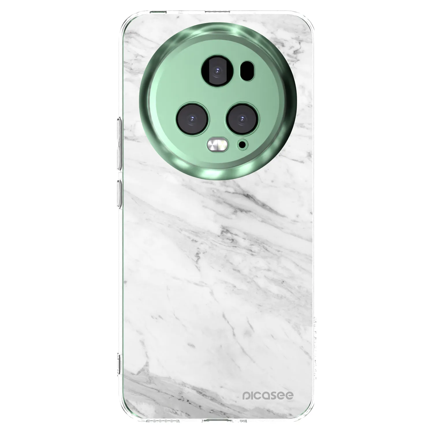 Picasee silikonowe przeźroczyste etui na Honor Magic5 Pro - White marble
