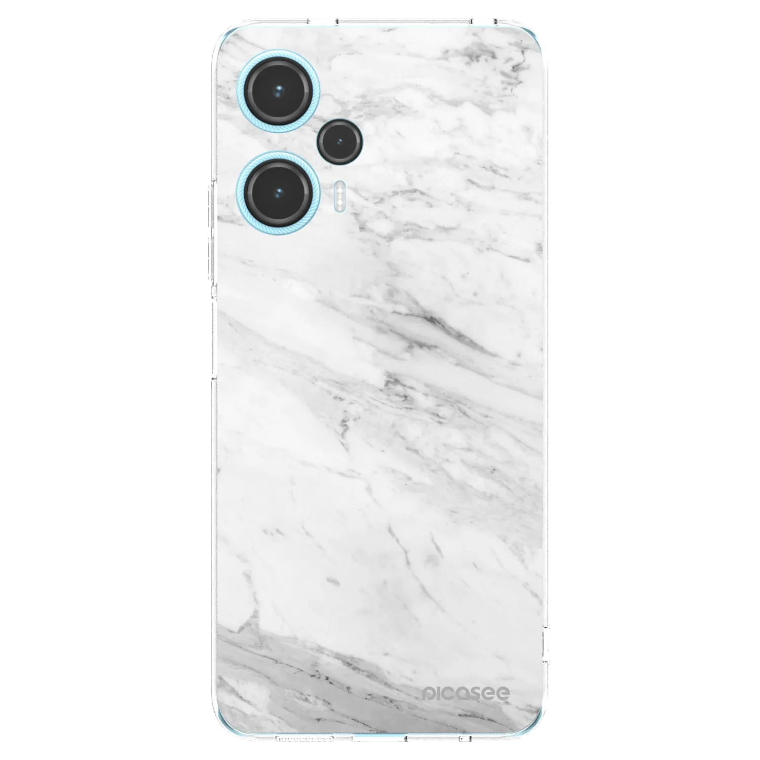 Picasee silikonowe przeźroczyste etui na Xiaomi Poco F5 - White marble