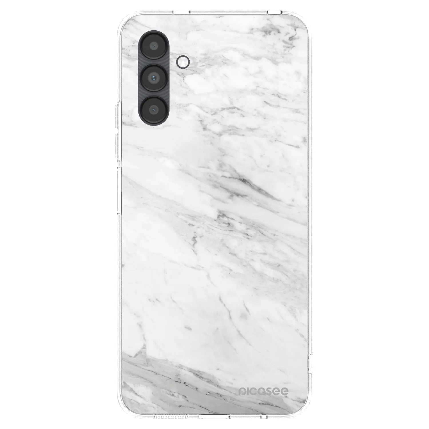 Picasee silikonowe przeźroczyste etui na Samsung Galaxy A04s A047F - White marble