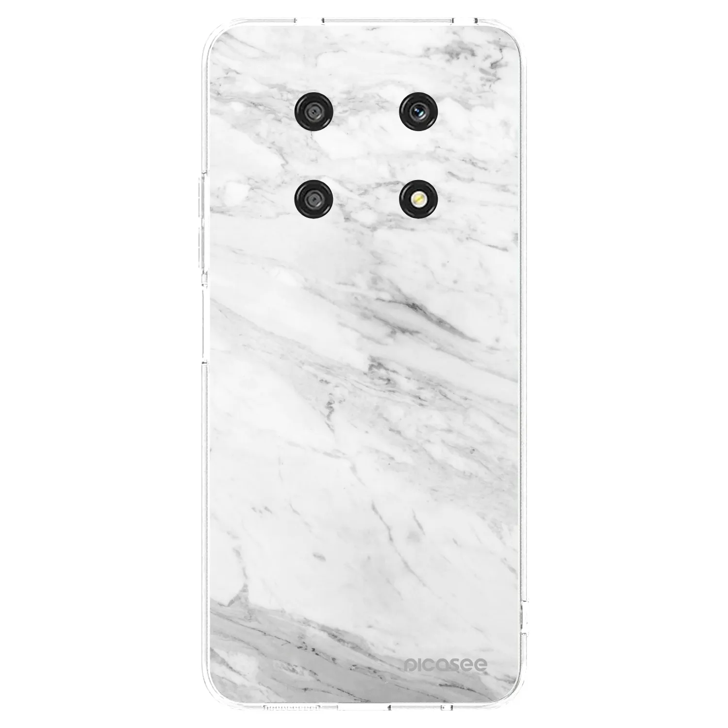 Picasee silikonowe przeźroczyste etui na Honor Magic4 Lite 5G - White marble