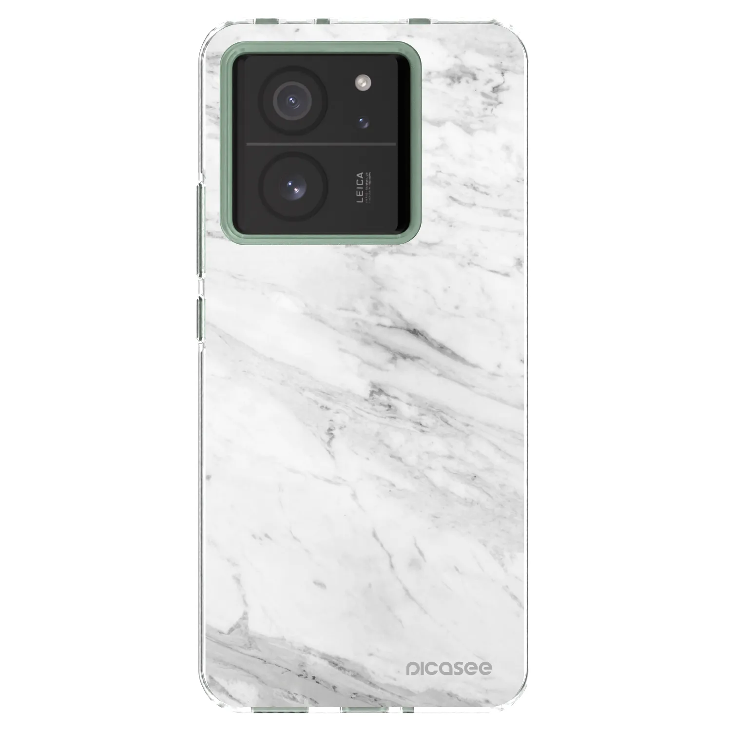 Picasee silikonowe przeźroczyste etui na Xiaomi 13T - White marble