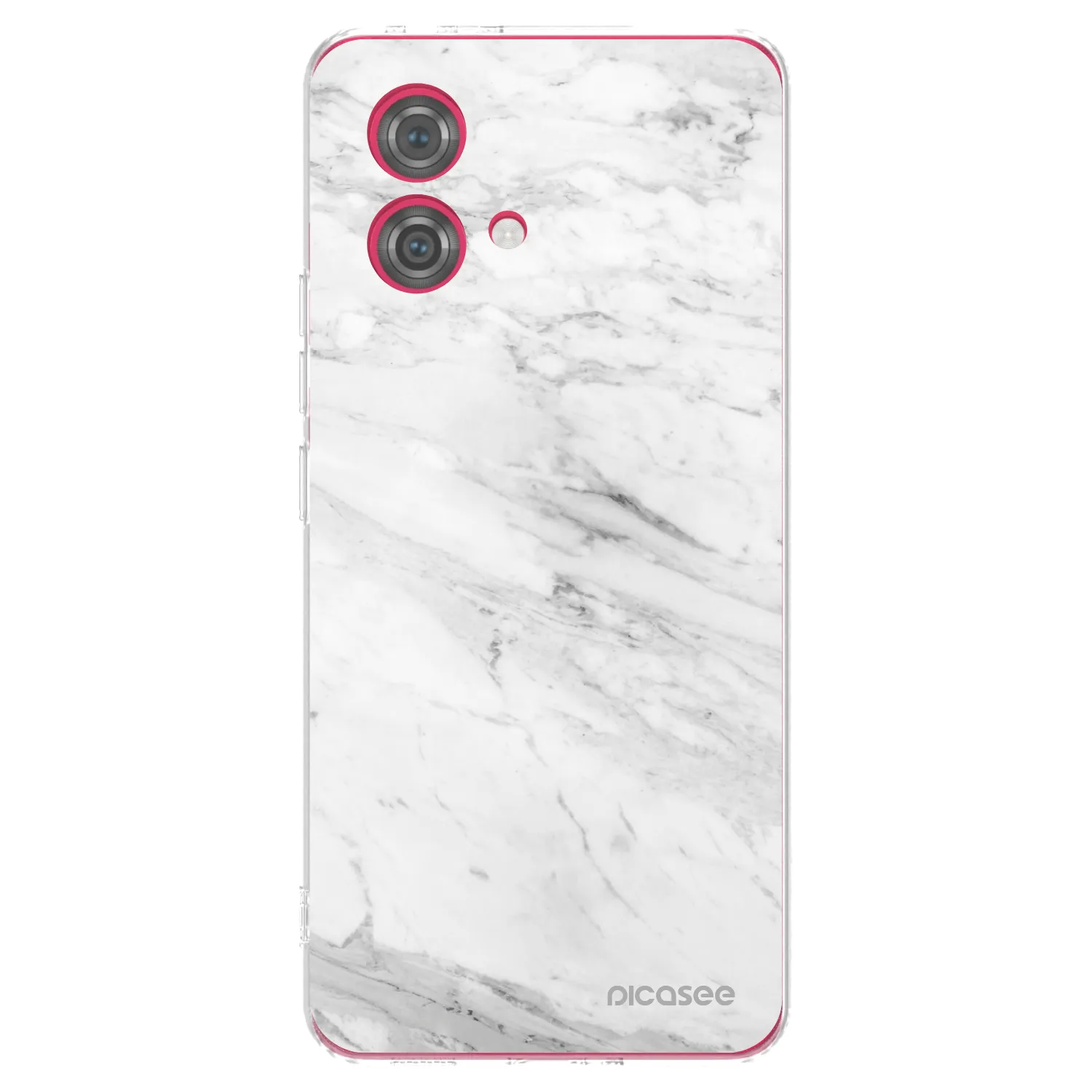 Picasee silikonowe przeźroczyste etui na Motorola Moto G84 5G - White marble