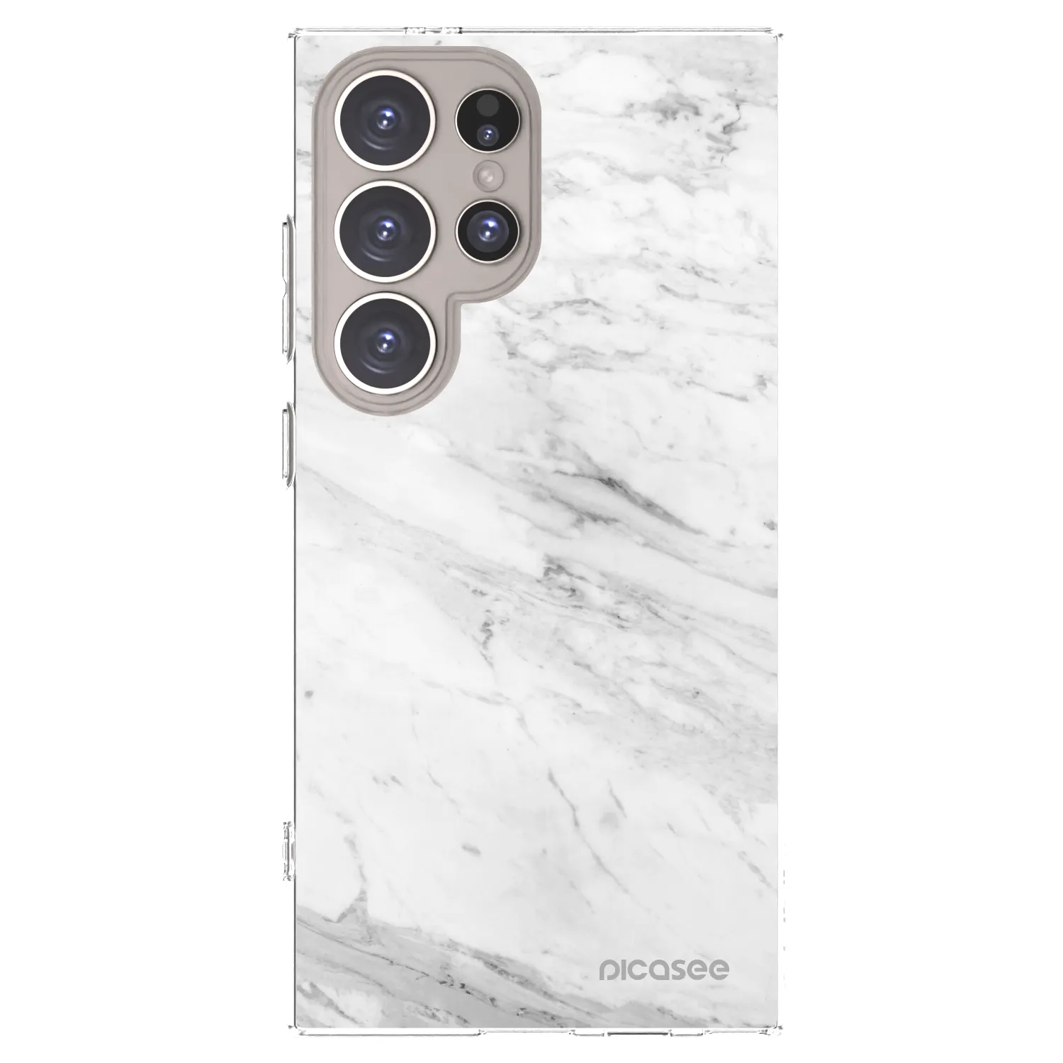 Picasee silikonowe przeźroczyste etui na Samsung Galaxy S24 Ultra S928B 5G - White marble