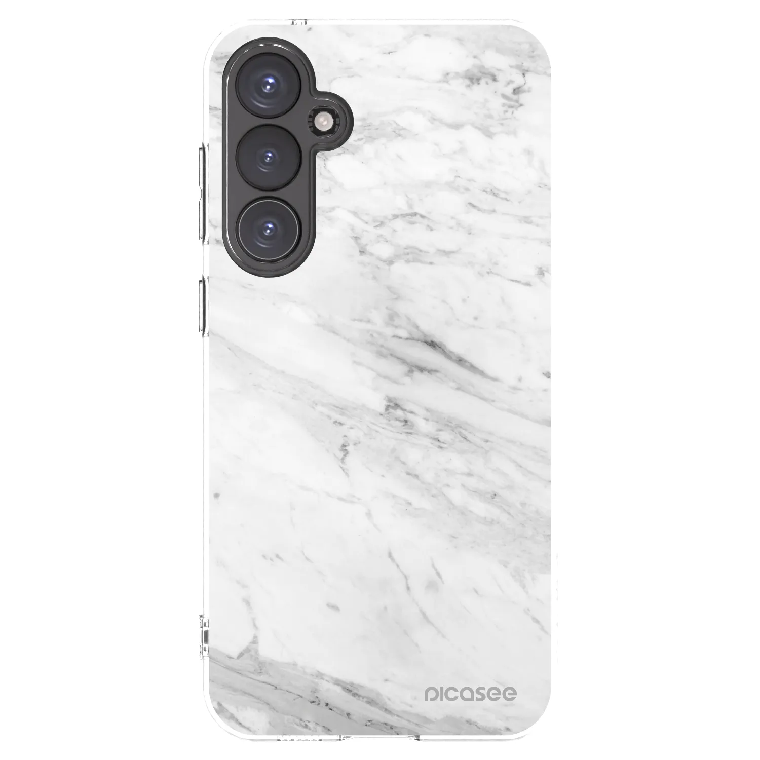 Picasee silikonowe przeźroczyste etui na Samsung Galaxy S23 FE S711B - White marble
