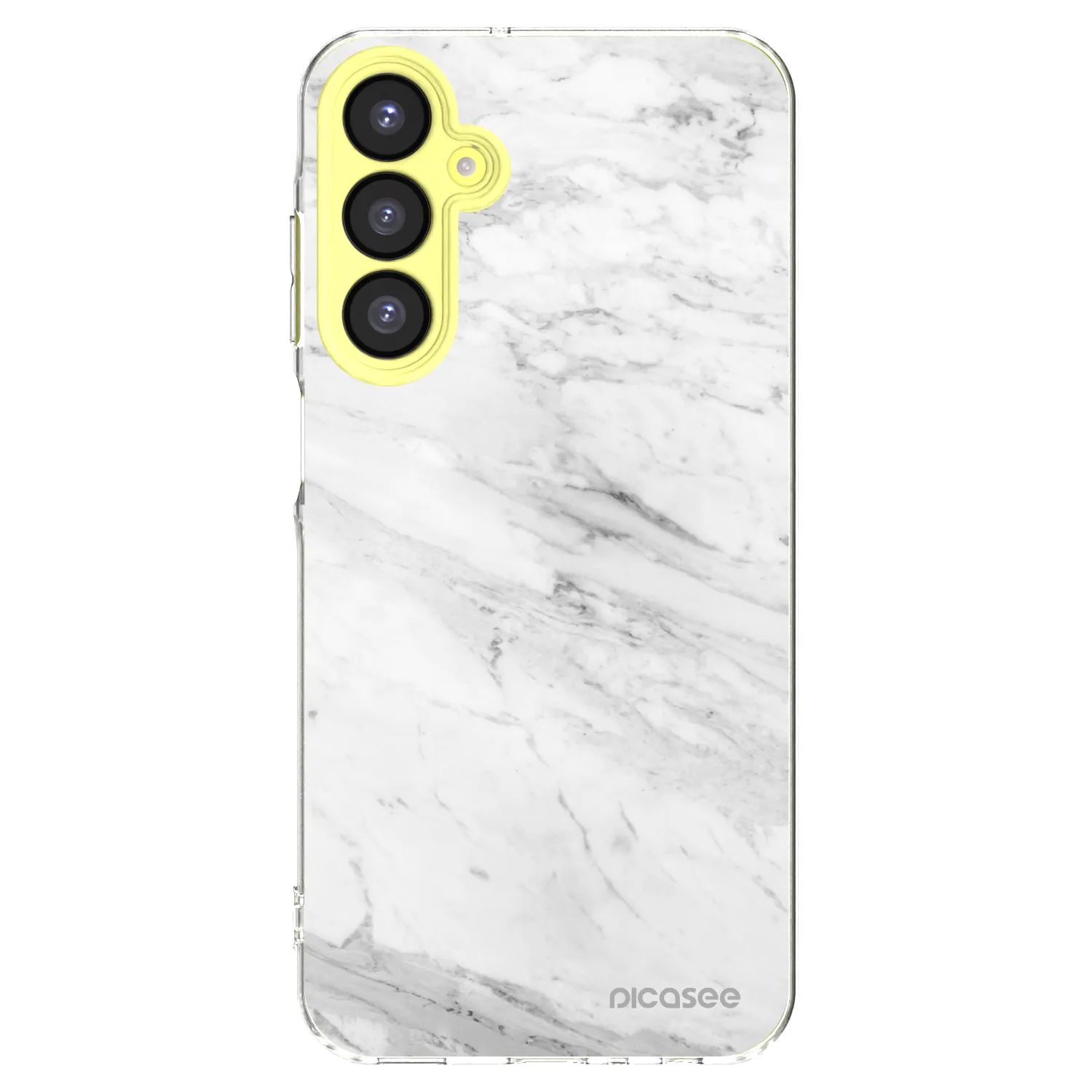 Picasee silikonowe przeźroczyste etui na Samsung Galaxy A25 A256B 5G - White marble