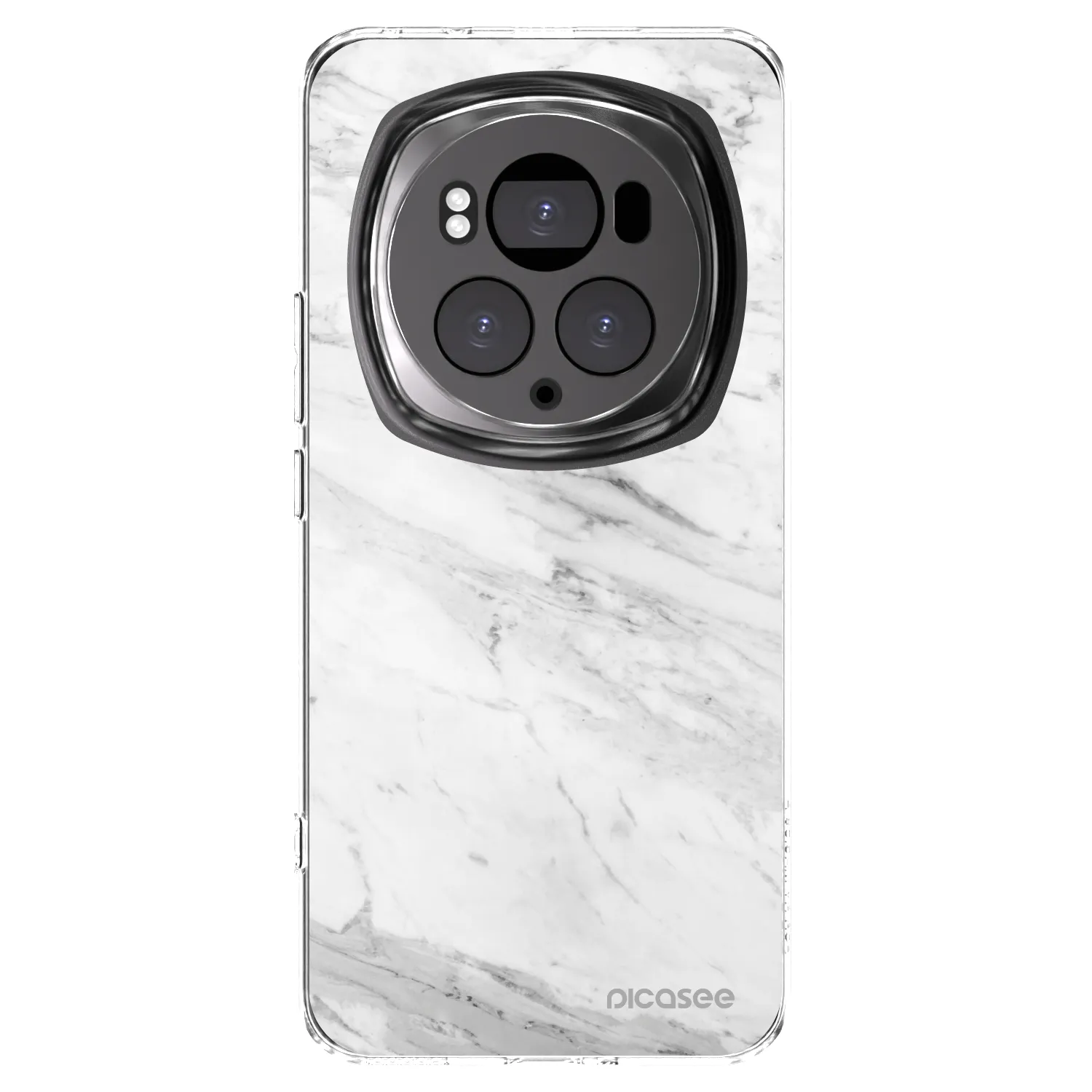 Picasee silikonowe przeźroczyste etui na Honor Magic6 Pro - White marble