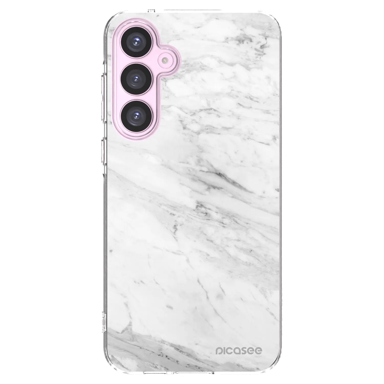 Picasee silikonowe przeźroczyste etui na Samsung Galaxy A55 5G A556B - White marble