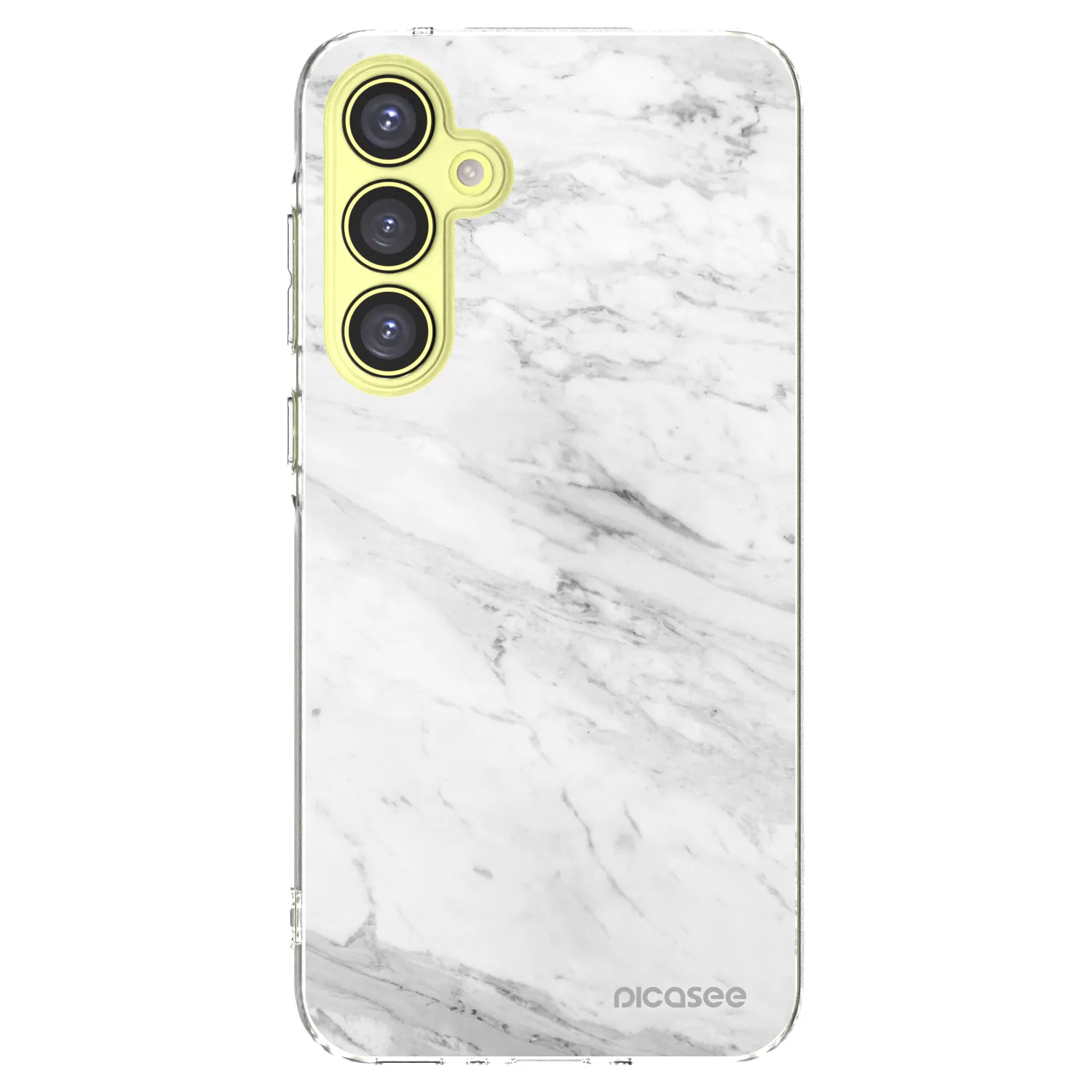 Picasee silikonowe przeźroczyste etui na Samsung Galaxy A35 5G A356B - White marble