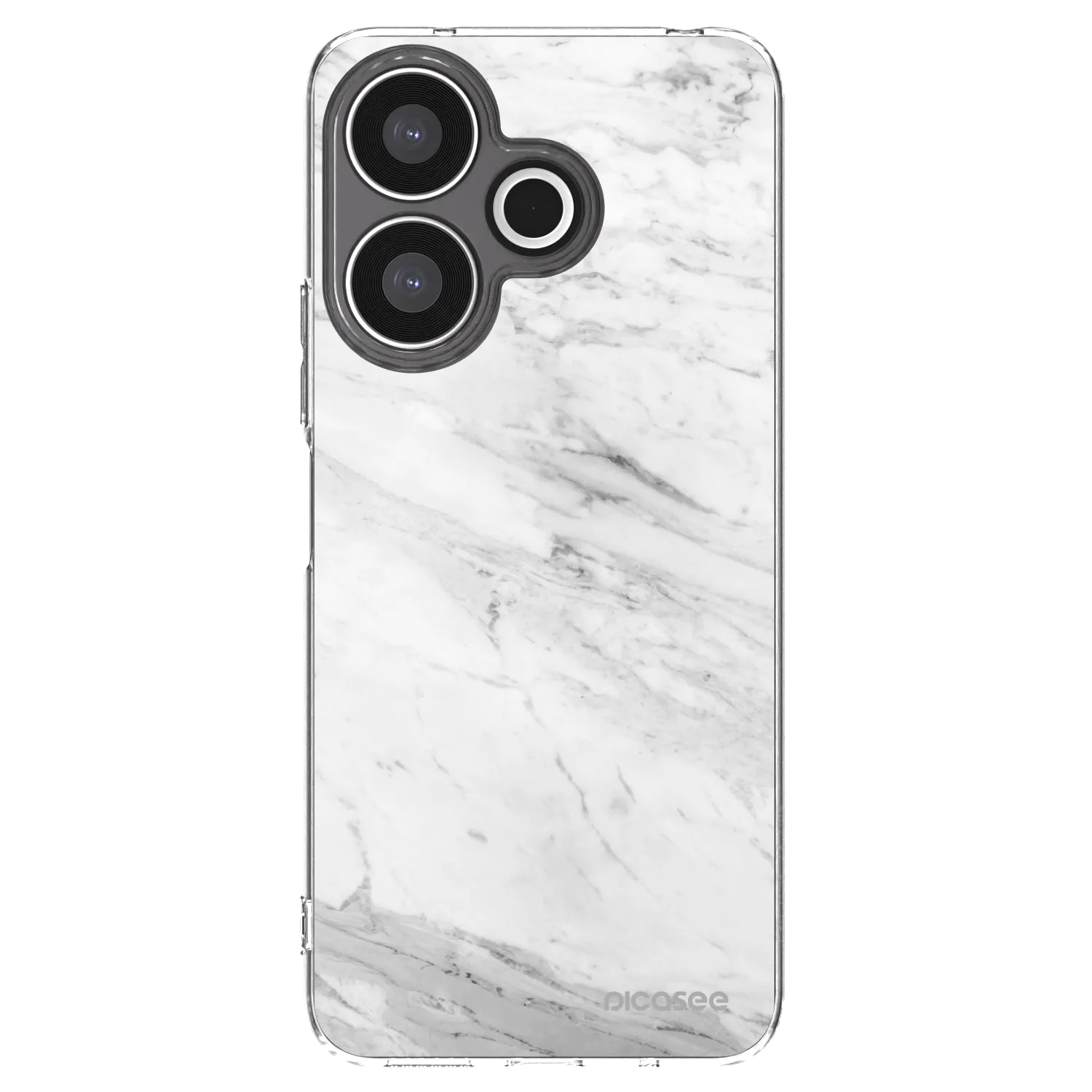 Picasee silikonowe przeźroczyste etui na Xiaomi Redmi 13 4G - White marble