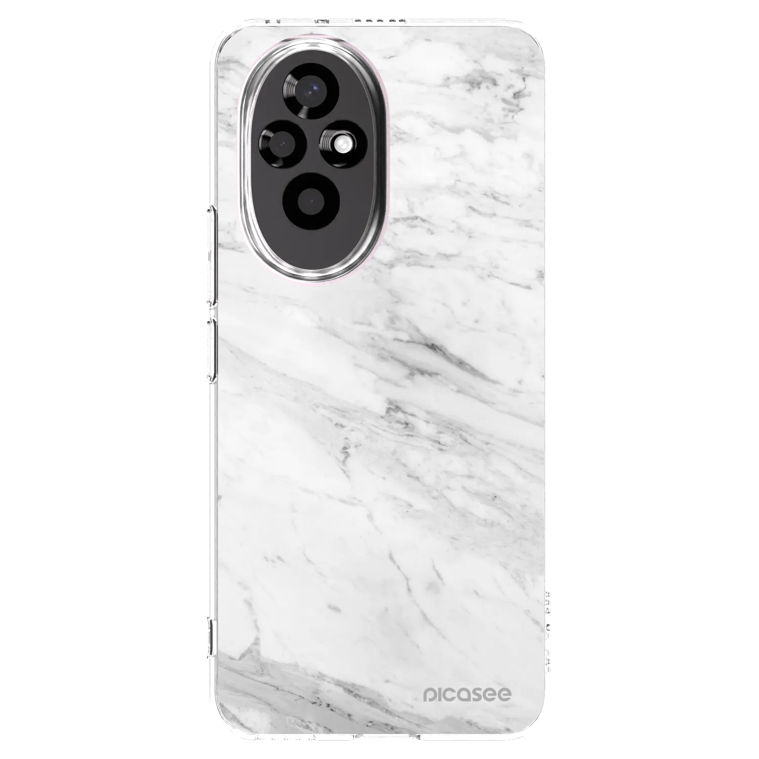 Picasee silikonowe przeźroczyste etui na Honor 200 Pro 5G - White marble