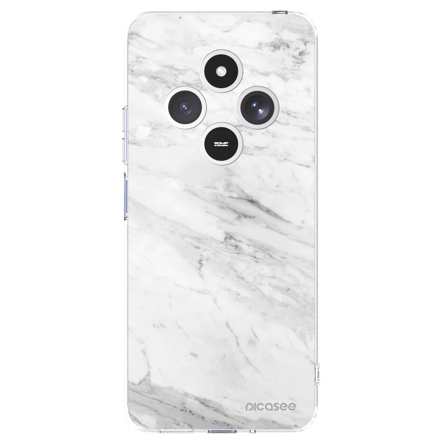 Picasee silikonowe przeźroczyste etui na Xiaomi Redmi 14C - White marble
