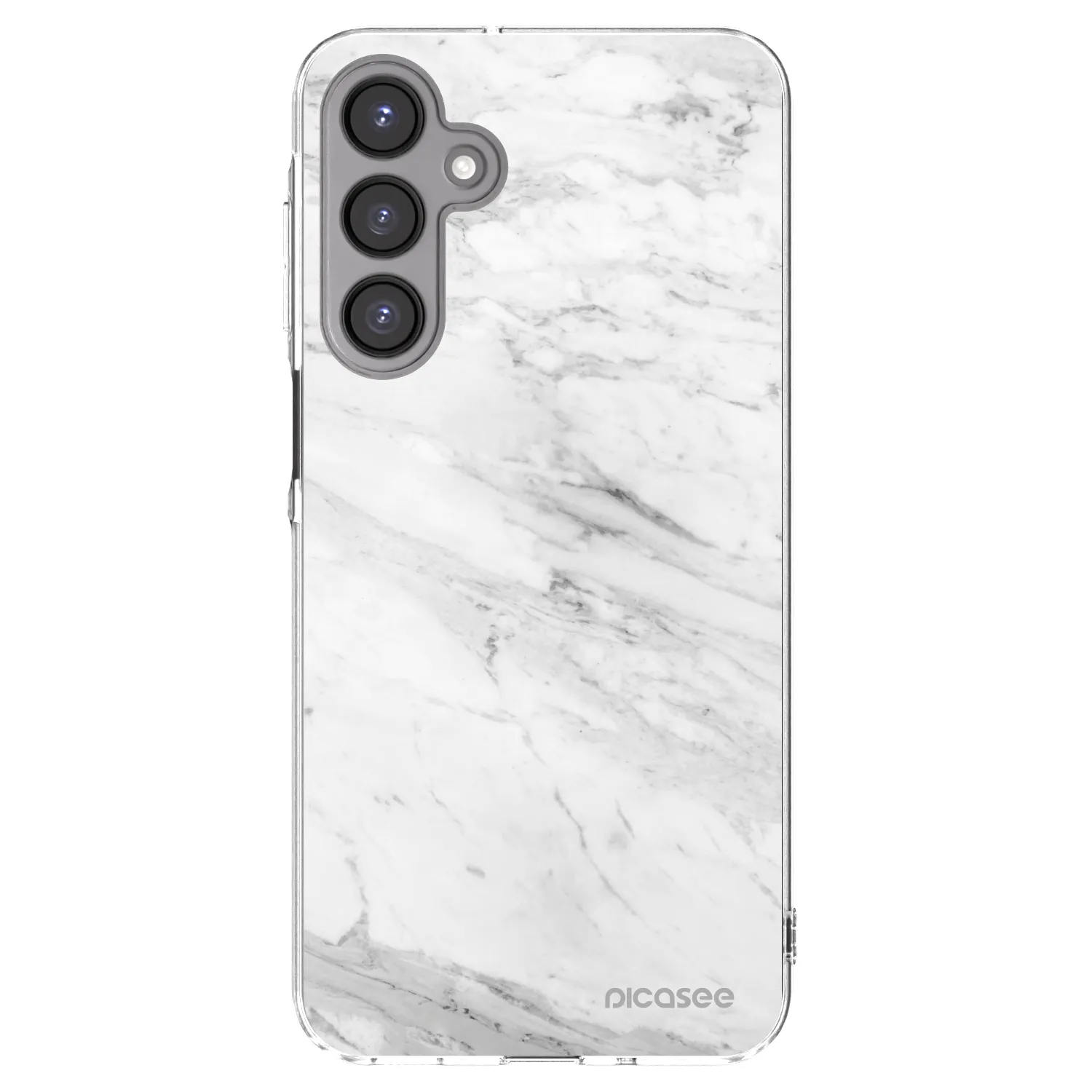 Picasee silikonowe przeźroczyste etui na Samsung Galaxy A16 5G - White marble