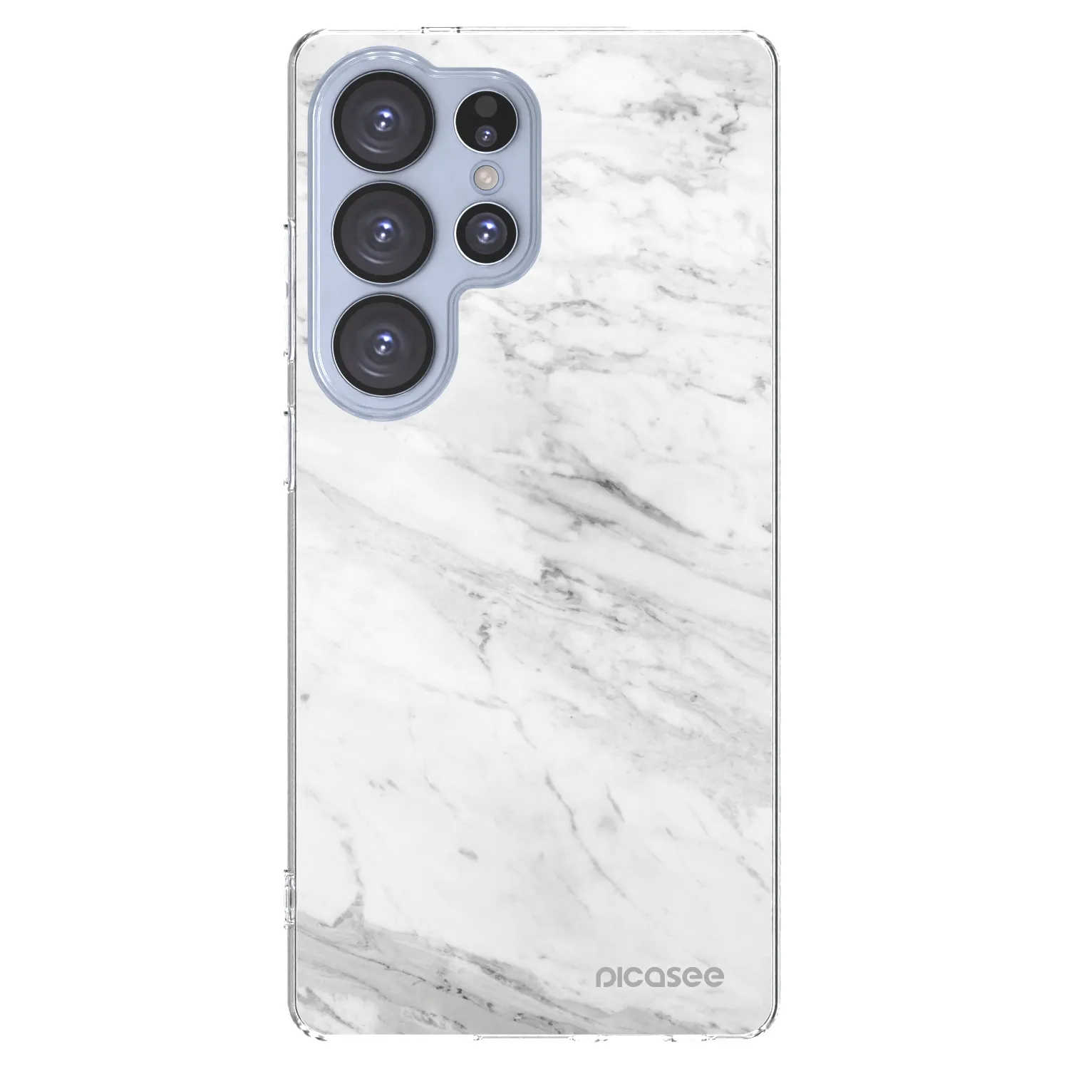Picasee silikonowe przeźroczyste etui na Samsung Galaxy S25 Ultra 5G - White marble