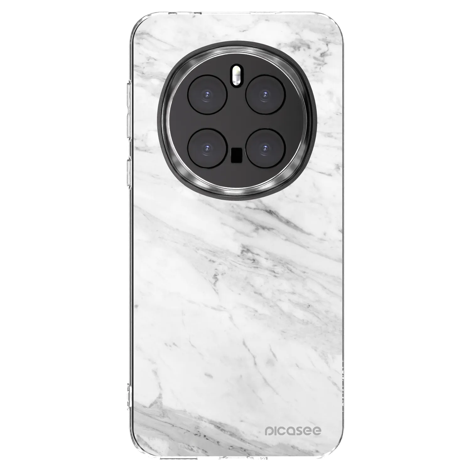 Picasee silikonowe przeźroczyste etui na Honor Magic7 Pro 5G - White marble