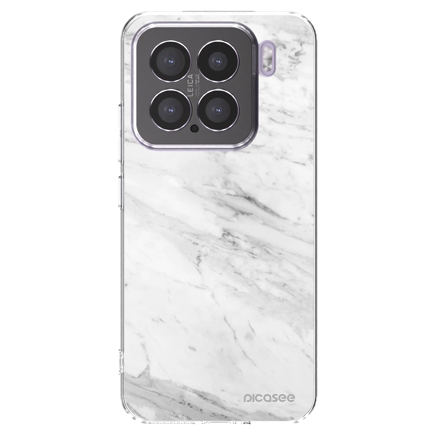 Picasee silikonowe przeźroczyste etui na Xiaomi 15 - White marble