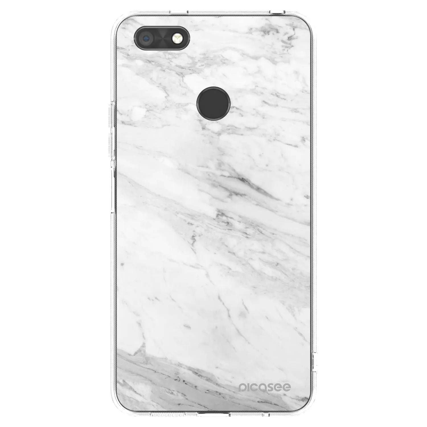 Picasee silikonowe przeźroczyste etui na Huawei P9 Lite Mini - White marble