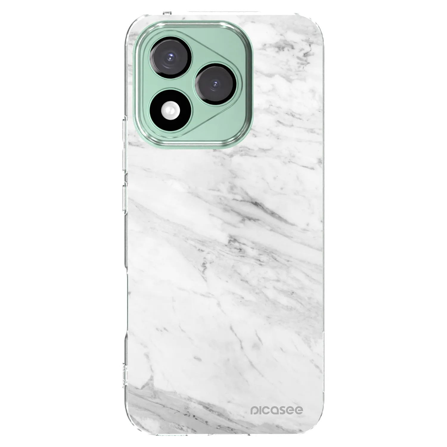 Picasee silikonowe przeźroczyste etui na Honor 400 Lite 5G - White marble
