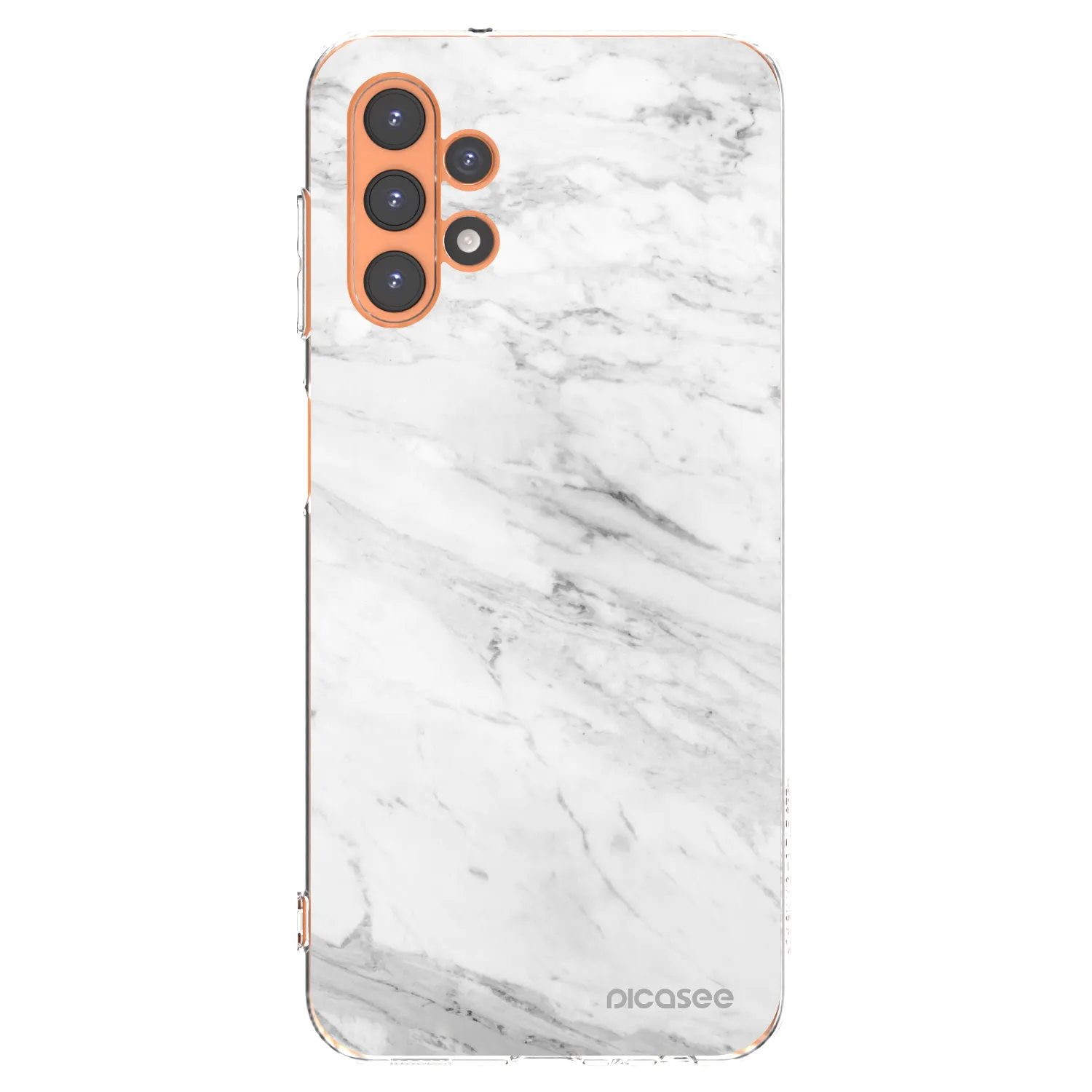 Picasee silikonowe przeźroczyste etui na Samsung Galaxy A13 5G - White marble