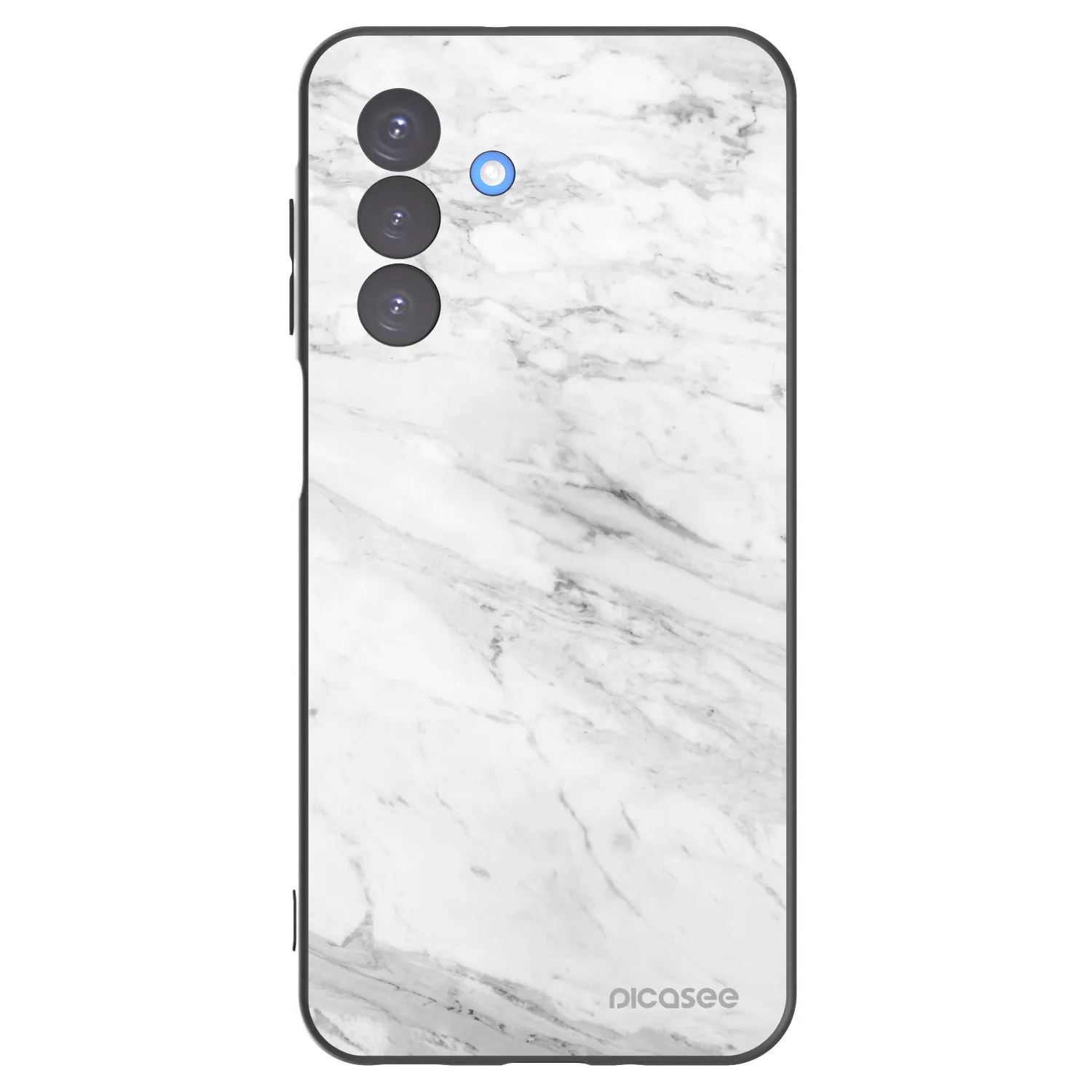 Picasee silikonowe czarne etui na Samsung Galaxy A17 5G - White marble