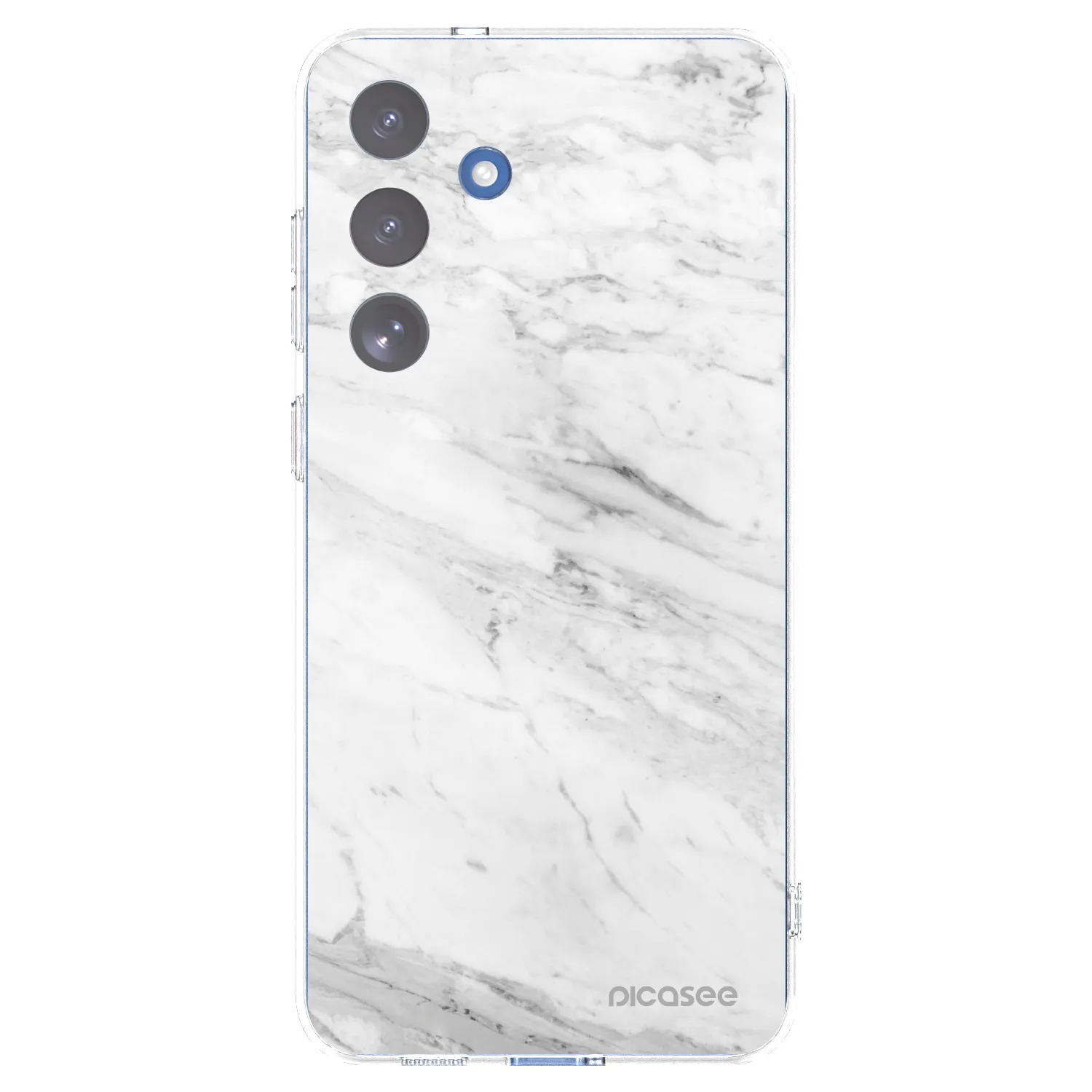 Picasee silikonowe przeźroczyste etui na Samsung Galaxy S25 FE 5G - White marble