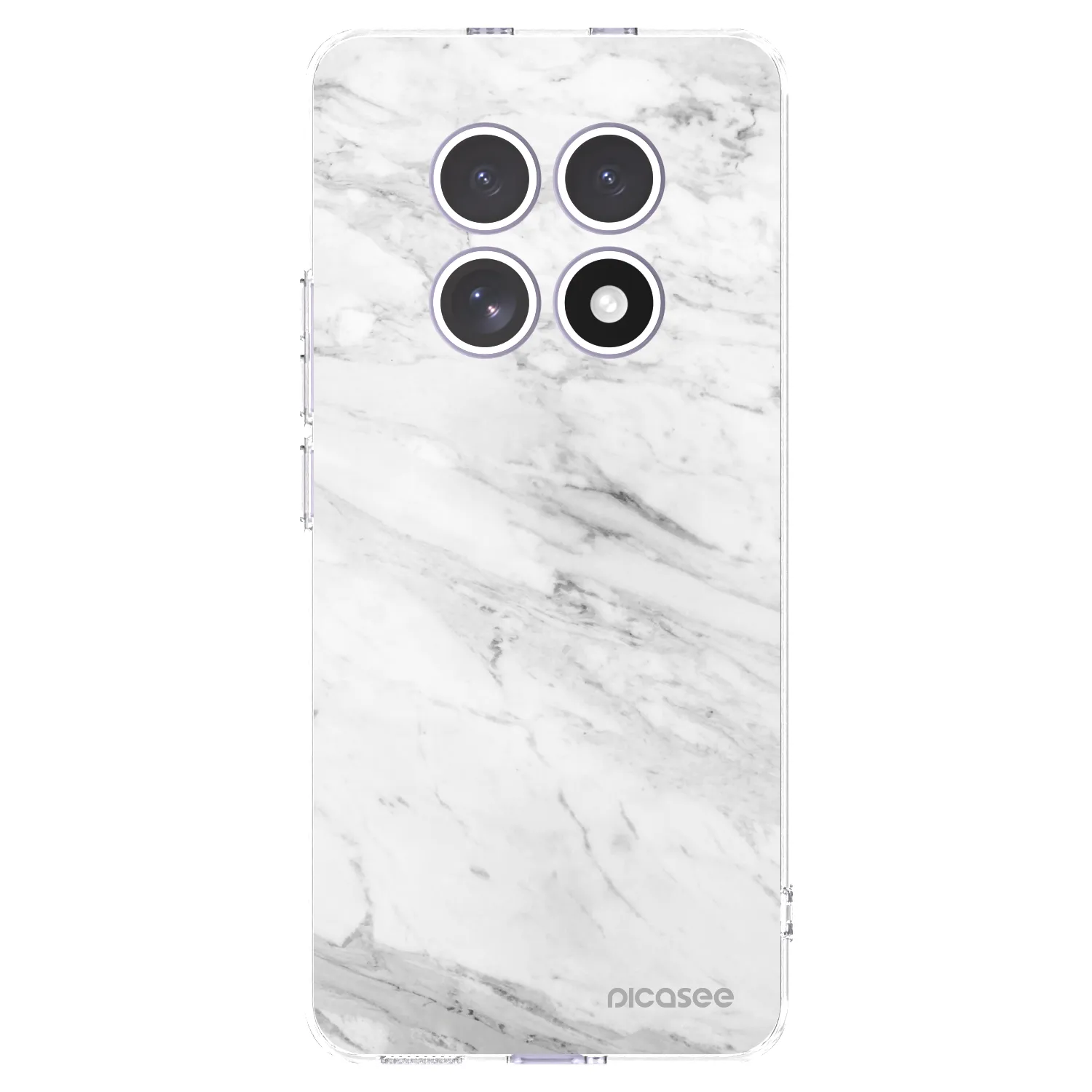 Picasee silikonowe przeźroczyste etui na Xiaomi Redmi Note 15 4G - White marble