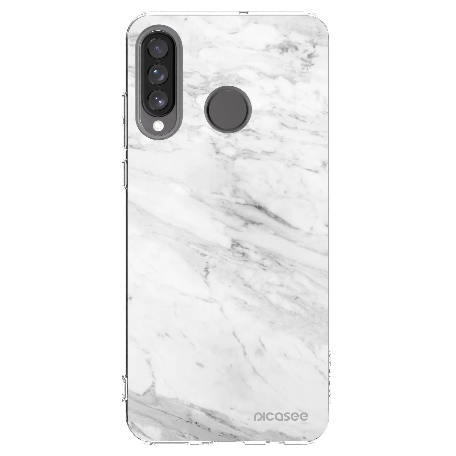 Picasee silikonowe przeźroczyste etui na Huawei P30 Lite - White marble